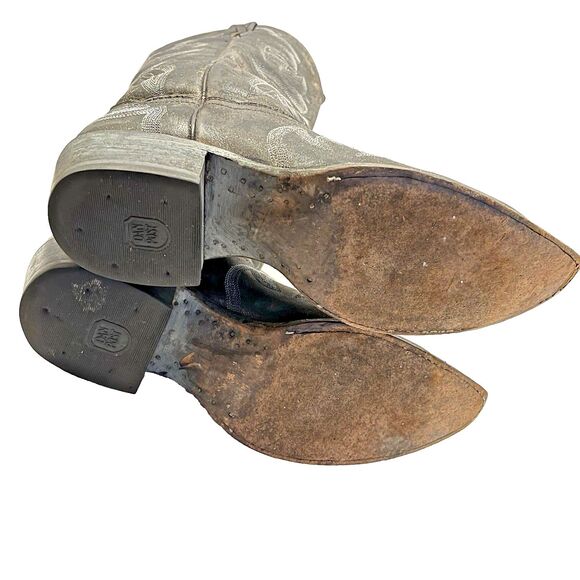 Dan Post Mens Anaheim Distressed Black Snip Toe Western Cowboy Boot Size US 9.5D - Picture 7 of 10